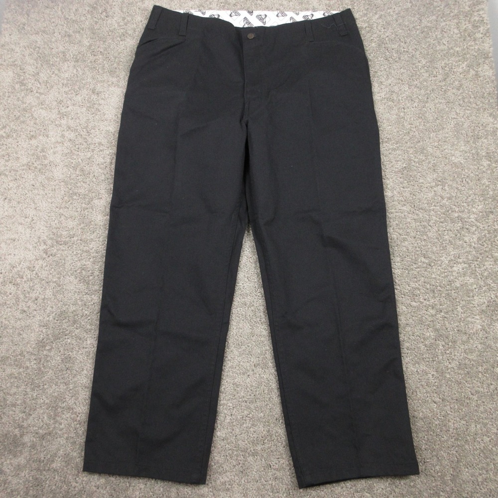 Ben Davis Pants Mens 42 Black Solid Twill Heavyweight Workwear Relaxed Comfort